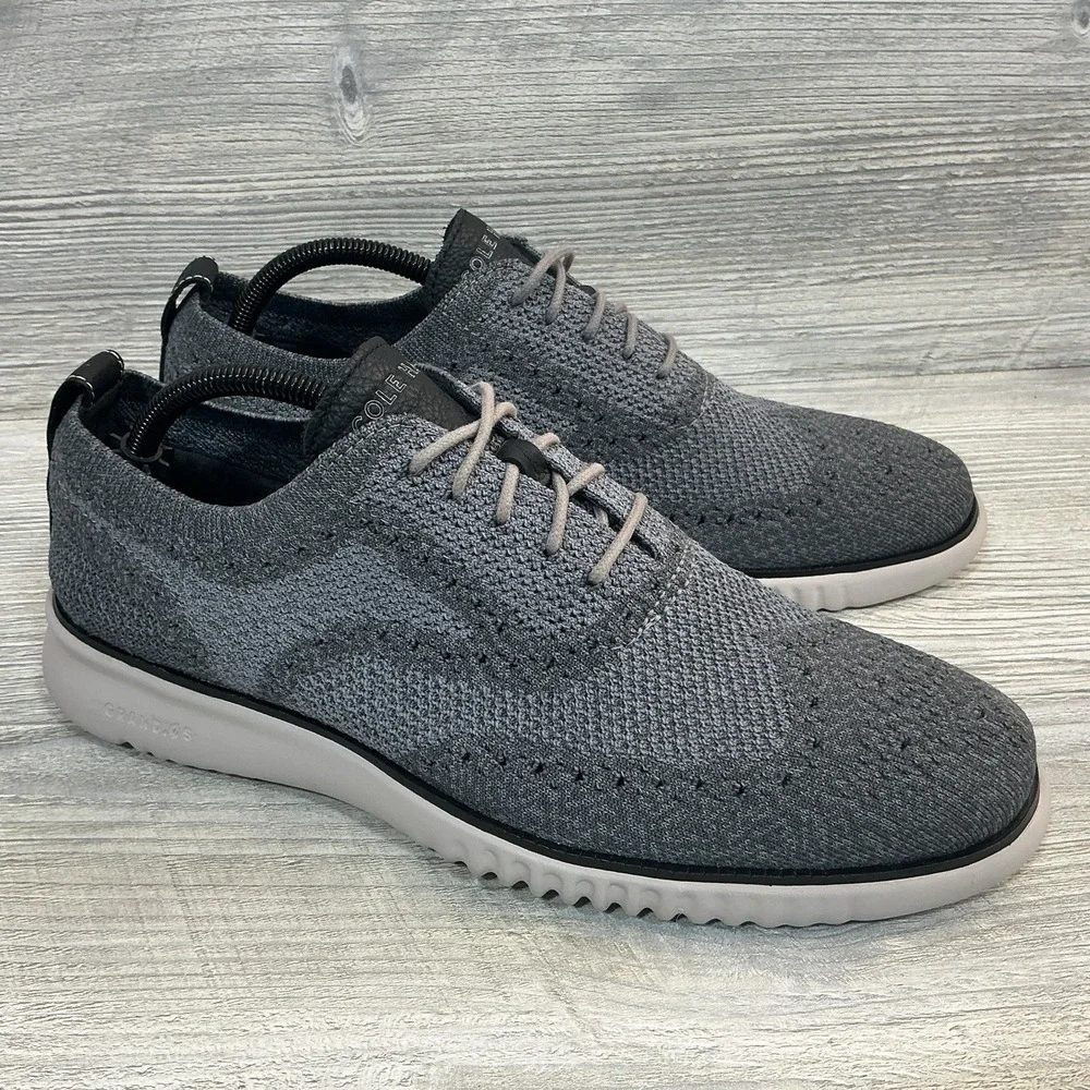 Cole Haan 2.Zerogrand Stitchlite Men's Size 9.5 M Oxford Grey Dress Shoes C27565